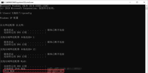 通过CMD查看IP地址的方法及应用（使用命令提示符窗口查找设备的IP地址）
