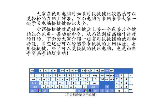 新手电脑键盘知识大全图解（全面了解电脑键盘的使用与维护）