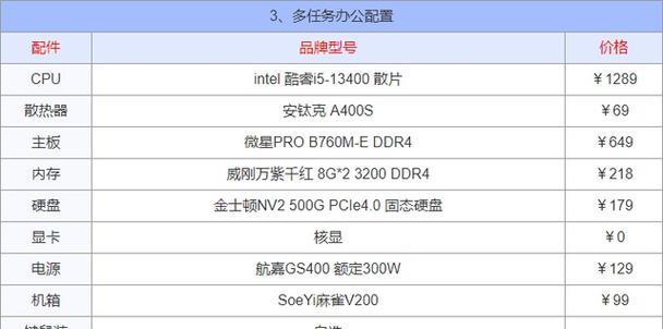 2023年笔记本电脑组装机配置清单是什么？如何根据需求选择合适的配置？